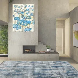 Grey Abstract Polypropylene 5 ft x 7 ft Machine Made Carpet by Apco-picture-41