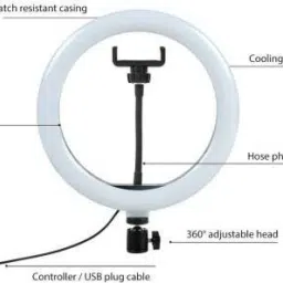 Webilla Selfie Ring Light, Upgraded Ring Light with Remote and Cell Phone Holder Stand for Live Stream/Makeup, LED Camera Light 3 Light Modes 10-Level Brightness 360° Rotating for iPhone and Android Ring Flash image 3