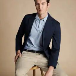 Men Slim Fit Single-Breasted Blazer-image-4