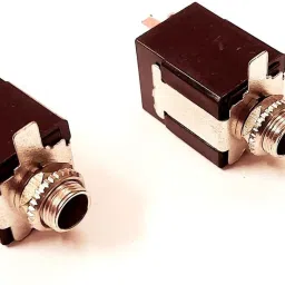 (Pack of 2) 6.35mm MONO Jack Female Socket Panel Chassis Mount Audio Connector 6.5mm Mic Female Jack Socket Connector Panel Chassis Mount MIc pin-image-55