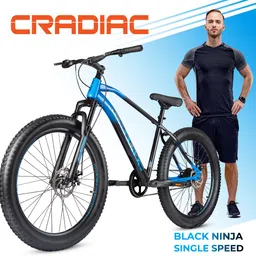 cradiac BLACK NINJA SINGLE | FAT BIKE | DUAL DISC 26 T (inch) Fat Tyre Cycle-picture-32
