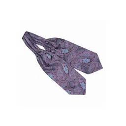 The Tie Hub Men Purple & Blue Woven Design Cravat-image-88