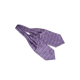 The Tie Hub Men Purple & Grey Woven Design Cravat-image-81