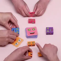 little mind Emoji Cube face Change Puzzle For Kids 16 Cube, 64 Challenge Cards image 2