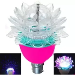 Rotating Crystal Lotus LED Bulb | Colorful LED light Single Disco Ball-15