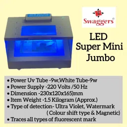 SWAGGERS LED UV Fake Note Detector Countertop Currency Detector image 2