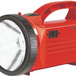 Thunder Rechargeable Torch Light 5W 4400 MAH Red with USB Cable and Adapter Torch-16