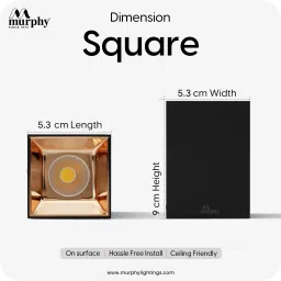 murphy LED 15 Watt Warm White Square Surface COB Down Pack of 3 Ceiling Light Ceiling Lamp image 4