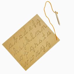 Wooden English Alphabet Tracing Board with Dummy Pencil Toy for Kids CURSIVE (A-Z)-19