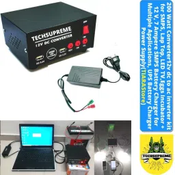 200 W Car Inverter Dc to AC Converter with 2 USB P 12 V & 7 Amp Battery Charger Car Inverter-3