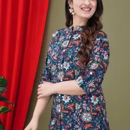 Casual Regular Sleeves Printed Women Multicolor Top-image-91