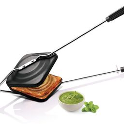 rbgiit Sandwich Maker Gas Toaster Non Stick Plates with Safe Steel Grip Handle Toast-picture-16