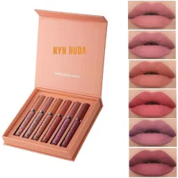 Insta beauty Waterproof Matte Liquid Lipstick Set of 6 , Shade - B-13