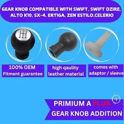 finessemotors Gear Lever Knob Swift Swift Dzire, Alto K10, SX-4, Ertiga, Estilo with Sleeve Gear Knob image 2