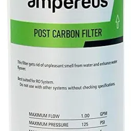 ampereus Quick Fit (push-in) Inline Filter Complete Set with Pre Carbon, Sediment Filter, Post Carbon Filter with Connectors Suitable for all Kind of domestic RO/UV/UF Water Purifier Solid Wire Connector image 3