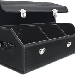Car Trunk Organizer Seat storage Leather with lid Foldable (LARGE(75*31*30 cm)) Trunk Organizer-3