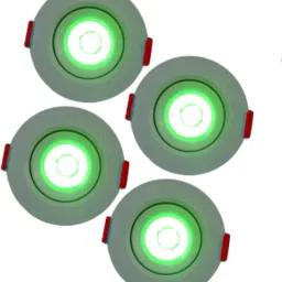 LED Ceiling COB Spot Light - 3 Watt - Round - Green (Pack Of 4) | 3w cob Light || led Lights for Decoration | Recessed Ceiling Lamp-picture-0