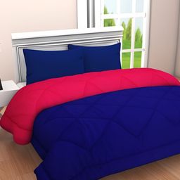 RF RELAXFEEL Pink & Blue Heavy Winter 233 GSM Double Bed Quilt-picture-10