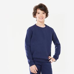 Kids' Warm Crew Neck Brushed Unisex Jersey Sweatshirt - Navy-image-30