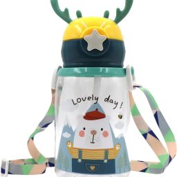 Anti-Spill Sipper Sippy Straw Cup for Baby & Kids Spout Milk & Water Bottle-image-38