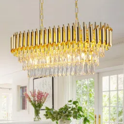 adwait 800X300mm Hanging Ceiling Lamp ,Pendant Jhumar(Gold , ) Chandelier Ceiling Lamp-picture-9