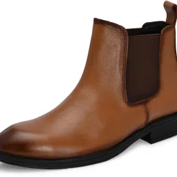 Leather Tan Chelsea Boots Boots For Men-image-58