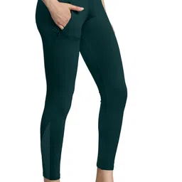 mehrang Solid Women Dark Green Tights-picture-26