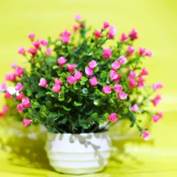 Pink Wild Flower Artificial Flower with Pot-image-19
