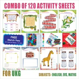 UKG Activity Sheets (120 Pages)|Learning & Creativity|12 Water Color Sketch Pen-13