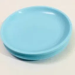 Small Round Nashta Plates Set Unbreakable Plastic Dinner/Serving Plates Half Plate-image-17