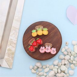 Yellow Bee Girls Red & Pink Set of 3 Claw Clip-58