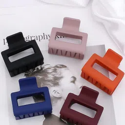 Krelin Women Set of 5 Matte Square Claw Clip-3