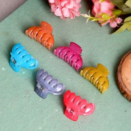 Silvermerc Designs Women Multicoloured Set of 6 Claw Clip-12