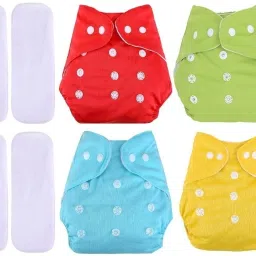 Printed Cloth Diapers for Babies,Reusable,Washable & Adjustable, Newborn, Kids-36