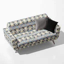 AZ5008390SOF_FB_RF_R-SP_D56^80_VL Watercolor Buffalo Skull Ethnic Pattern D1 Velvet Sofa Fabric Sofa Fabric-image-31