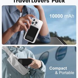 unigen 10000 mAh Wired & Wireless With MagSafe Compact Pocket Size Power Bank image 3