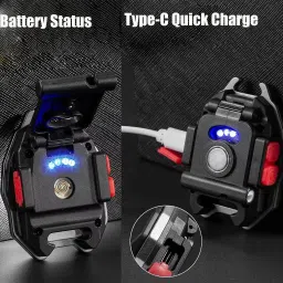 cartspace Portable Bright LED Keychain COB Light with 6 Lighting Modes & Cigar Lighter LED Front Light image 5