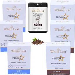 Herbal Cigarettes Premium Mint, Clove Flavoured With 20ml Anti Addiction Shot Smoking Cessations-image-23