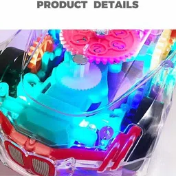 paramount gallery Transparent Musical Concept Racing Car with 3D Flashing LED Lights -A184-picture-2