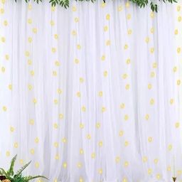 Wall Backdrop White Net with Light for Birthday, Wedding, Baby Shower Decoration-0