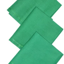 KETKAR Cotton Solid Handkerchief for Men and Boys 3 Pack Dark Green ["Dark Green"] Handkerchief-image-1