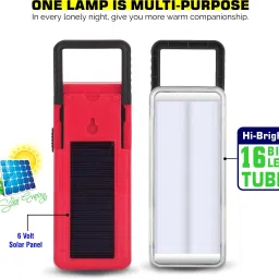 2 Tube Rechargeable emergency Light with Solar Charging 5 hrs Lantern Emergency Light-10