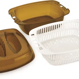 2 in 1 Multi Use Radiant Fruit & Vegetable Strainer And Plastic Fruit & Vegetable Basket-image-29