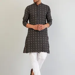 Armaan Ethnic Men Self Designed Straight Kurta with Pyjamas-image-87