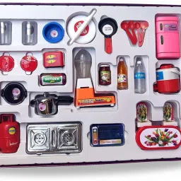 28 pcs Mini Utensils and Plastic Non Toxic Kitchen Set for Girls (Kid's Love Kitchen Set) Indoor Game ,Best for Gift/Return Gift-25