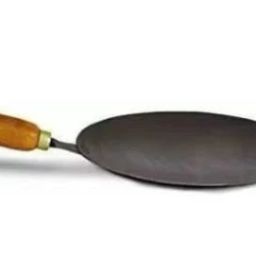 Iron Tawa, Roti chapati tawa Loha Iron Tawa with Wooden Handle Tawa 10 cm diameter-image-2