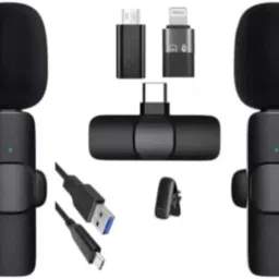 RelElseTech K9 Wireless Mic for Type C Mobiles for Youtube Dual User Wireless Collar Camera Microphone-36