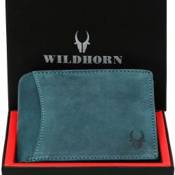Men Blue Genuine Leather Wallet-image-88