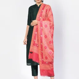 SWI Stylish Floral Embroidered Shawl-32