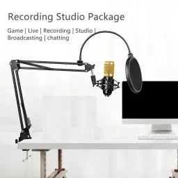 techblaze BM800 Studio Microphone Kit for Voice Recording ,Gaming Condenser Mic Set For Studio Recording , Podcasting Live Streaming & Broadcasting image 5